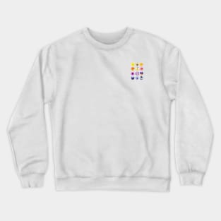 Colorful pansies collection watercolor painting Crewneck Sweatshirt